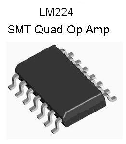 Circuits Intégrés LM224 - Quad AOP SOIC14 - TI (Texas Instruments) - Lot De 4 Pièces Neuf